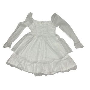 Altar'd White Mini Tiered Women's Dress Large